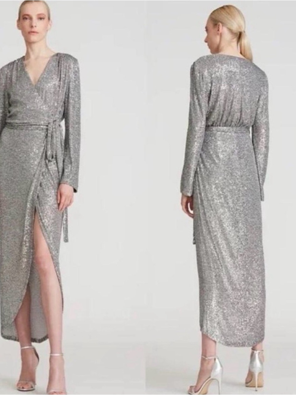 Halston Falan Sequin Cocktail Dress